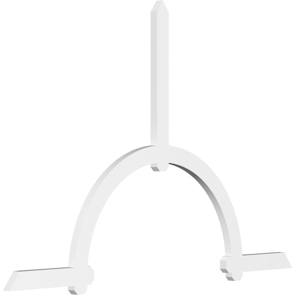 Ekena Millwork Ericson Architectural Grade PVC Gable Bracket, 96"W x 64"H x 2"D x 4"F, 16/12 Pitch GBP096X64X0204ERI00 - main